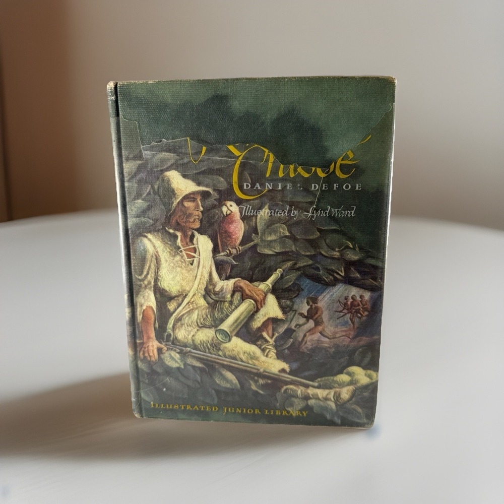 Robinson Crusoe by Daniel Defoe (1946, Illustrated Junior Library) Hardback